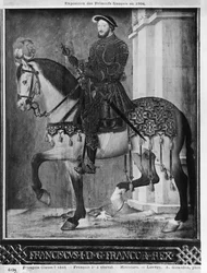 Ridsporträtt av kung Frans I av Frankrike (wc på veläng)